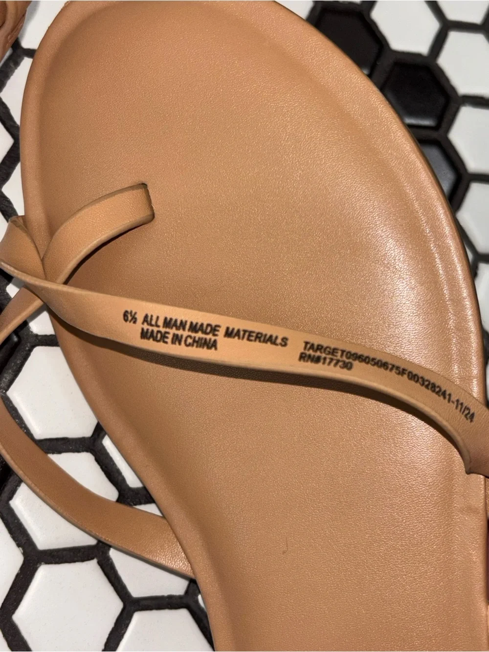 a new day Tan Strappy Flat Sandals